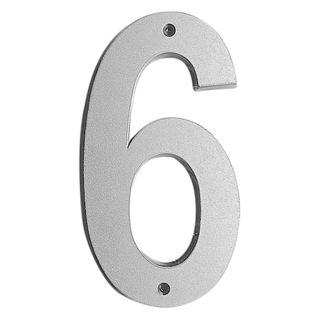 6 In Reflective Plastic Number 6, 5PK